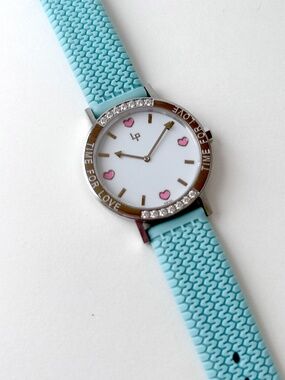 Lipsy LP Heart Watch L62 Turquoise Strap Lucien Piccard